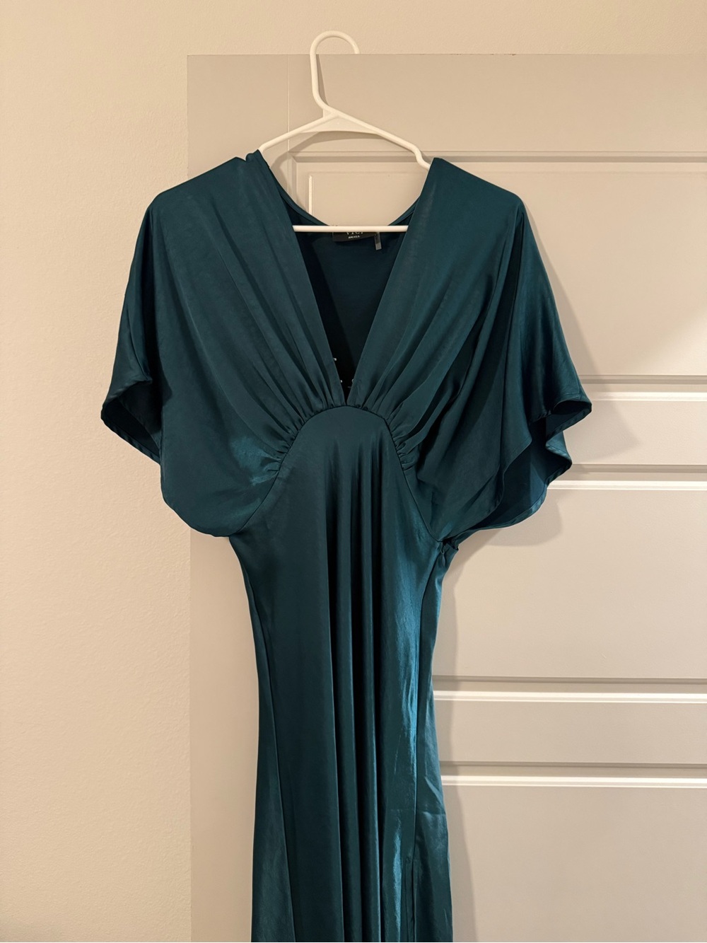 Vici Teal Maxi Satin Dress (NEVER WORN)